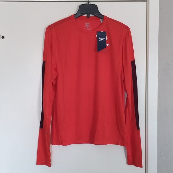 🆕Reebok Men's Running Essentials Long Sleeve Tee, Instinct Red, NWT, Authentic - Picture 5 of 10